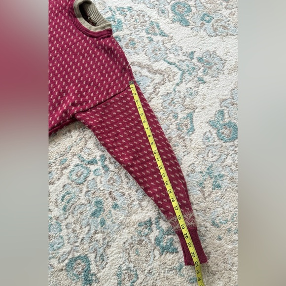 Boston traders Men's wool sweater Siz Medium Red Knit isle Nordic pullover sz XL - Picture 5 of 8